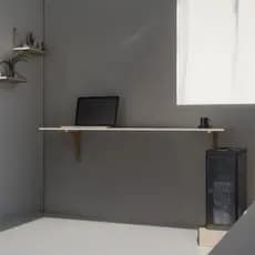 Prateleira 100x30 15mm branca/preta 100% MDF Luxo C/ Suporte invisivel
