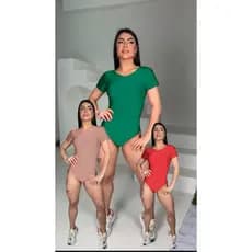 kit 3 Body Feminino Suplex Modelador Manga Curta Justo Academia Casual Moda 2026