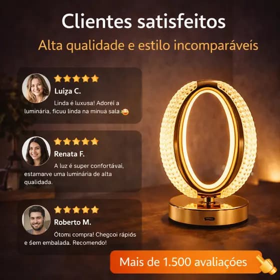 HaloDesign™ LED Lamp – A Luz Que Transforma Qualquer Ambiente em Sofisticação