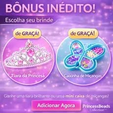 Kit Miçangas Infantil Criar Pulseiras Maleta Organizadora Brinquedo Criativo PrincessBeads Collection