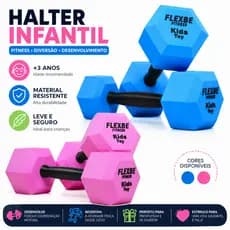 Par Halter Infantil Fitness Criança Brinquedo Academia Educativo