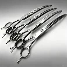 Wingsbro Tesoura De Cabelo De Cachorro De 7 Polegadas Curvada Desbaste Para Cães Profissional Cuidar De Animais De Estim