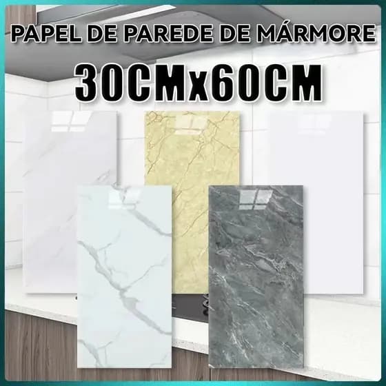 KIT 5 -20 Painel Placas Adesiva 3d Mármore De Parede Relevo Lavável 30cm X 60cm