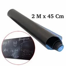 Papel Parede Lousa Preta Adesivo Quadro Negro Preto Fosco Escrever Desenha Decoração Decorativo Giz 2M x 45CM