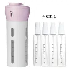 Dispenser Portatil 4 Em 1 Dispensador Kit De Viagem Shampoo Condicionador Mascara Gel Cremes Loção