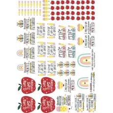 IMPRESSÃO DTF-UV colante, adesivo, stickers- Folha A3 frases motivacionais, desenhos Dia dos Professores