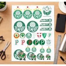 IMPRESSÃO DTF-UV colante, adesivo, stickers- Folha A4 frases motivacionais, desenhos Palmeiras