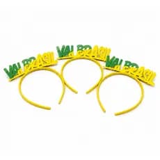 Tiara Vai Brasil para Torcida Copa Futebol Amarela Verde Festa Jogo Brasil