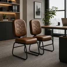 Kit Com 2 Cadeiras Escritório Ergonômica Poltrona Diretor - 3 Anos de Garantia - Qualidade Multflex