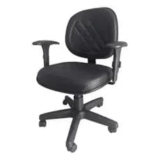 Cadeira Executiva - Qualidade Multflex - Com Braço - Base Giratória - Couro Sintético - Fabr. Brasil