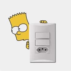 Adesivo de Tomada ou Interruptor Bart Simpsons