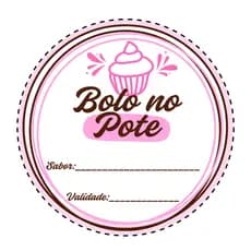Adesivo Para Bolo De Pote 100 Unidades 4x4 Cm