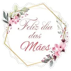 Adesivo Feliz dia das Mães 5x5 cm Presentes e Produtos 100 unidades