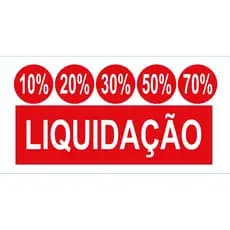 Adesivo Liquidação 1,00x30 Cm + Circulos Porcentagem 20x20cm