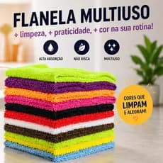 Kit panos de microfibra 30x30cm Super Absorvente Multiuso Não Solta Fiapo, Limpeza Domestica e Automotiva