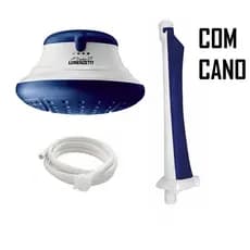 Chuveiro Bella Ducha AZUL 4T COM CANO  Bella 110-127V ou 220V LORENZETTI