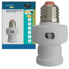 Fotosoquete Fotocélula Relé Acende a Lâmpada Ao Escurecer Soquete Automatico E27 Exatron com sensor