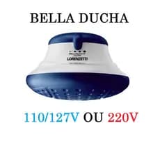 CHUVEIRO BELLA DUCHA 4 TEMPERETURAS  110/127V OU 220V NA COR BRANCO E AZUL LORENZETTI