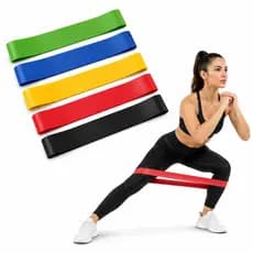 Mini Band 5 Níveis Resistência Faixa Elástica Fitness Academia Treino em Casa Funcional Yoga Pilates