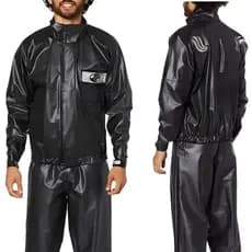 Capa De Chuva Moto Alba Europa Original-pronta Entrega Pvc Original Preta