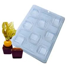 Forma Chocolate Copinho de Licor Quadrado 10577 c/ Silicone