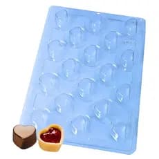 Forma p/ Doces Finos Buffet Coração Cod. 3718 SP 240 3 Partes c/ Silicone Semiprofissional Bwb