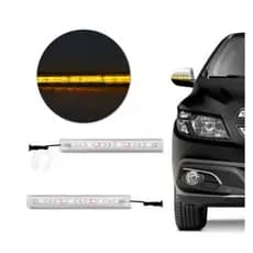 Par Pisca Seta Retrovisor 09 Leds 12v Universal Luz Amarela