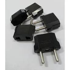 Kit 05 Pç.  Adaptador Plug Br Para Us (chato) Padrão Bivolt