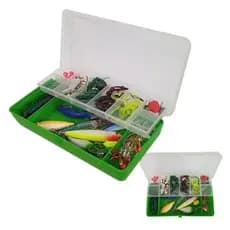 Isca Artificial Kit Pescaria Estojo Alicate Anzol Caixa Organizadora Multiuso Pesca Rio Acude Lago Mangue Mar Pesca