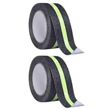 Fita Adesiva Antiderrapante Refletivo Kit 2 Uni 5 Metros Fluorescente Escada Degraus Anti Acidentes Segurança