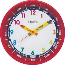 Relógio De Parede Infantil Educativo Herweg 26cm Original