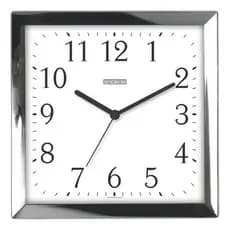 Relógio De Parede Quadrado Ambiente 25cm 119072-028 Cromado