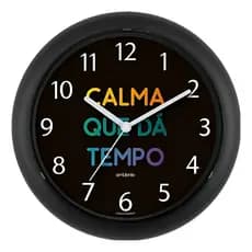 Relógio De Parede Ambiente Decorativo Calma Que Dá Tempo