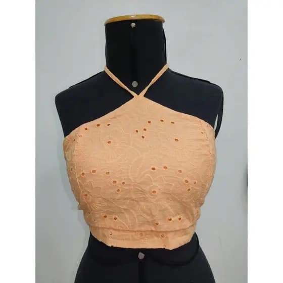 Cropped De Amarrar Atras Com Bojo Em Lasie Alta Tendência Verão