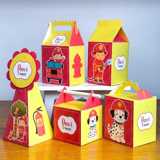 Kit Caixinhas Bombeiro/ Caixinhas Personalizadas