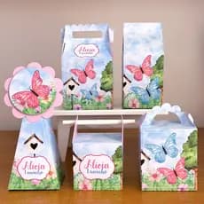 Kit Caixinhas Borboletas /Jardim ENCANTADO PEGUE E MONTE /LEMBRANCINHA DE FESTA / DECORAÇÃO DE FESTA