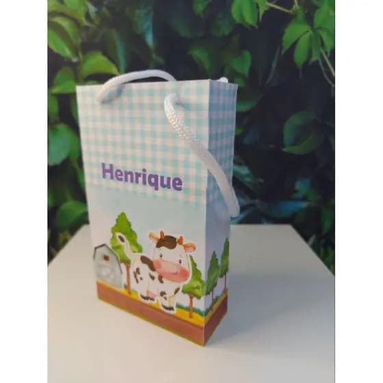 Sacolinha Personalizada fazendinha PEGUE e monte!Para doces e lembranças!