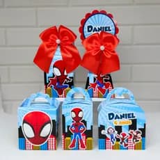 Kit Caixinhas PEGUE E MONTE HOMEM ARANHA  | Kit Completo  | Lembrancinha   | Aniversário | Decoração