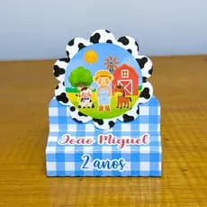 Porta Bis Duplo Personalizado com Nome e Idade FAZEMOS TODOS OS TEMAS - LEMBRANCINHA– FESTA INFANTIL