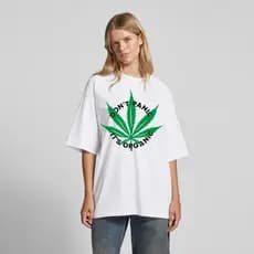 Camiseta Oversized Feminina Streetwear Manga Curta Dont Panic