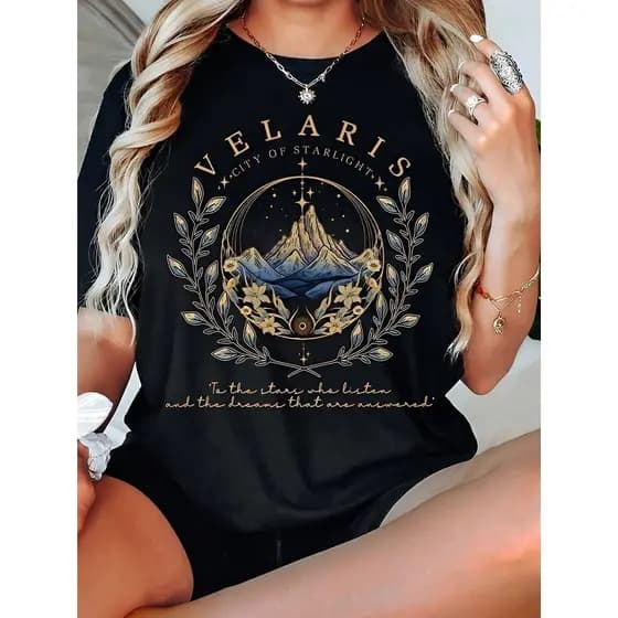 [Camiseta Premium em Algodão Puro]SISI Camiseta Feminina de Manga Curta e Gola Redonda blusa estampada t-shirt