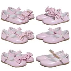Sapatilha Sandália Infantil Menina Verniz Modelos Blogueirinha Rosa Bebê - 20 ao 34
