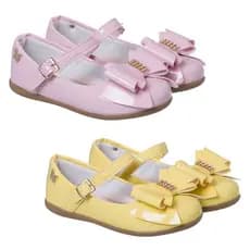 Sapatilha Infantil Menina Verniz Cores Baby Laço Com Strass Moda Blogueirinha - 20 ao 34