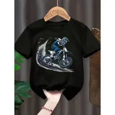 Camiseta Camisa Infantil Juvenil Unissex Motociclista Motocross  Moto Trilha  unissex