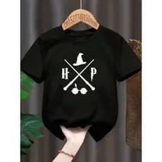 Camiseta Camisa Infantil Juvenil Harry Potter Varinha Camisa Adulto 100% Algodão
