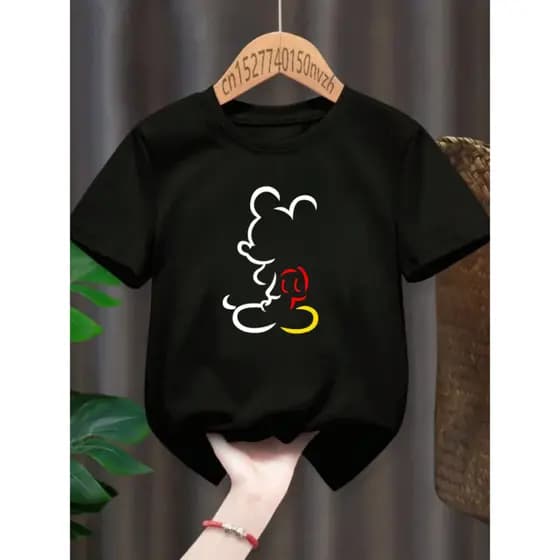 Camiseta Infantil Juvenil Unissex  Mickey Lançamento Camisa  Unissex 100% Algodão