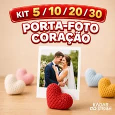Kit Porta Foto Coração Porta Retrato Mesa Decoração Casa Recados Cartão Lembrancinha