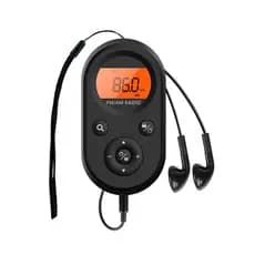 Mini FM/AM Rádio Portátil De Bolso 9K/10K Projeto Receptor De Com Display LCD Backlight Cordão 76-108 Mhz Recarregável