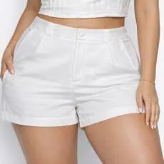 Short social Feminino Alfaiataria  com bolso