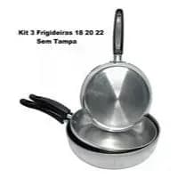 Conjunto Kit Frigideiras 18 20 22 Alumínio Polido Oferta